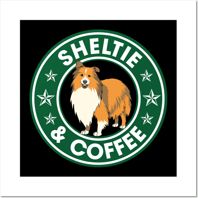 Sheltie And Coffee Wall Art by ChristianCrecenzio